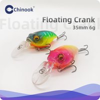 Chinook fishing lure crankbait shallow medium diver 35mm 6g squarebill Crankbait rattlebaits Lure Fishing for Pike bass