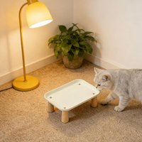 Raised Cat Bowl Stand Ergonomic Pet Feeder Elevated Feeding Station for Dogs and Cats Anti Spill Design
