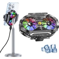 Mobile Phone Cooler Silent Semiconductor Dual Fan Cooling Phone Heating Outdoor Live Streaming Mobile Gaming E-Sports Cooling