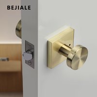 Indoor Home Bathroom Lock Hidden Button Double-sided Latch Door Lock Bedroom Solid Zinc Alloy Gold Double-sided Door Handle