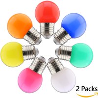 2pcs Colorful Lamp Led Light Bulbs G45 E27 220V Red Yellow Blue Green Pink Orange White Christmas Wedding Night Light For Indoor