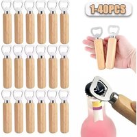 1-40PCS Wooden Handle Beer Bottle OpenerWooden Beer Bottle OpenerSolid Wood Beer Bottle OpenerStainless Steel Beer Bottle Opener