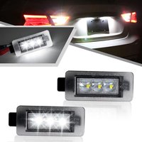 2PCS Error Free Black LED Car License Plate Light Bulbs Accessories for Citroen C3 C4 C5 DS4 Peugeot 208 2008 308 508 3008 5008