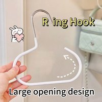 1-20Pcs Circle Ring Hat Hanger Versatile Manganese Steel Round Hook - Perfect for Hats,Ties,Scarves & Bags,Strong Load-Bearing