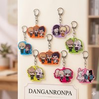 2026 New Danganronpa Acrylic Keychain 6cm Chihiro Fujisaki Mondo Owada Kiyotaka Ishimaru Anime Figure Keyring Pendant Toy