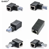 High Quality 90 Degree Up Down Left Right Angled RJ45 Cat 5e 6e Cat7 Male To Female Lan Ethernet Network Rj 45 Extension Adapter