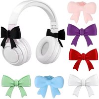 1/2 Pairs Headphone Silicone Bow Decoration Headphone Attachment Accessories Universal 3D Headset Creative Decorative
