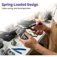 3D Print Support Removal Pliers, Teflon Coated Thin Flat Nose, Spring Anti-Slip Jaw, Rustproof Precision Tool for FDM SLA LCD