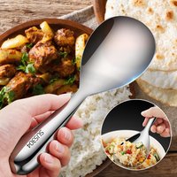 Rices Spoon Stainless Steel Serving Spoon Kitchen Non stick Rices Shovel Household Large Soup Split Meal Spoon for Dining Table