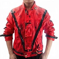 Kings Style von Michael Jackson Thillier, zerbrochene, verbrannte Lederjacke, Halloween-Kostüm, Weihnachts-Zombie-Tanz, Imitator