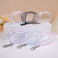 1PCS Jewelry Organizer Plastic Transparent Storage Box Pouch Mystery Box With Keychain Cute Doll Bag Organization Dustproof Case