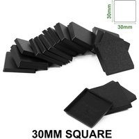 Evemodel 30mm Square Bases for Wargames Table Games Plastic Black MB1030