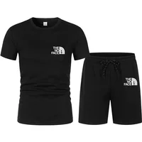 2026 summer fashion trend casual sports two-piece set trendy men's short sleeved T-shirt+shorts set Quick-drying and breathable