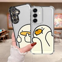 Cute Thumbs Up Duck Case for Samsung Galaxy A52 A17 A15 A24 A16 A35 A36 A13 A25 A21s A33 A26 Phone Cover