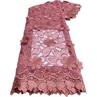 5 Yard Hot Organza French Lace With Sequins African Tulle Cord Guipure Lace Net Embroidered Fabric For Wedding Party