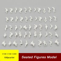 100pcs/lot 1:100 1:150 1:200 Scale Railway Train People Unpainted Figures ABS Model Archiecture Building Layout for Diorama