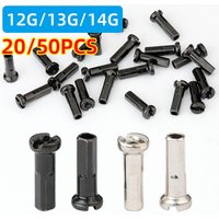 20/50PCS Copper Nipples 14G 13G for MTB Road Bicycle E-bike Scooter Spokes Wheel Rim Brass Caps CU Nuts