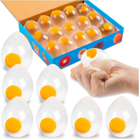 Funky Egg Squishy, Clear Splat Water Ball, Squeeze Fidget Toy, Aesthetic Desk Decor, Anxiety Relief Sensory Toy for Adults