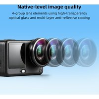 OSMO Action6 Boost Lens,185° Wide Angle Lens for DJI OSMO Action6 Accessories, FOV Boosts Action Camera Shots Action Camera Lens