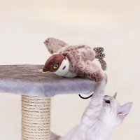 Interactive toys for cats Electric bird touch-activated squeaky plush toy for pets