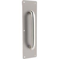 Door Hardware Push-pull Board Silver Wooden Door Exposed Handle 300*80mm Push-pull Handle Stainless Steel Practical Exquisite
