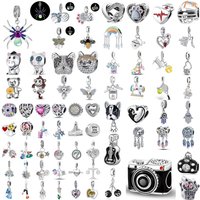 2026New 925 Silver Camera, Guitar Beads Firefly, Spider Pendant Suitable for Original Bracelet DIY Accessories Exquisite Jewelry