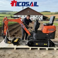 0.8 Ton Small Crawler Excavator CE Certified Euro 5 Durable Structure Flexible Control for Agricultural Narrow Space