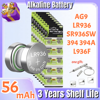 2-50PCS AG9 LR936 Button Cell Battery SR936SW 394 394A L936F 1.5V Alkaline for Calculator Thermometer Toy Watch Battery