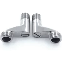 Width Adjustable Angle Valve Replacement Shower Faucet Adapter Part Stainless steel Wall Mounted Bathroom Accessories 2Pcs/Set