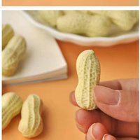 Cute Peanut Shaped Eraser Novelty Mini Bulk Non-Toxic Pencil Grip Stress Relief Toy for Kids School Art Supplies Classroom