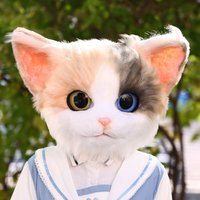 Cat Head Covers Kigurumi Fursuit Cosplay Ragdoll Cat Cute Animals Furry Mask Headgear Women Men Unisex Carnival Halloween Party
