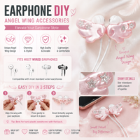 3D Printing Angel Wings Earphone Decoration Fairy Wings Design Resin Earphones Cover DIY Accessories Aesthetic Earbud Ornaments