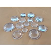 Plastic optical lens Diameter 7.6mm to 15.7mm PMMA Plano convex lens, 1W 3W 5W LED Lens
