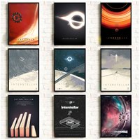 Classic Sci-Fi Movie Interstellar Minimalist Film Poster Canvas Painting Cosmic Planet Wall Art Pictures Modern Room Home Decor