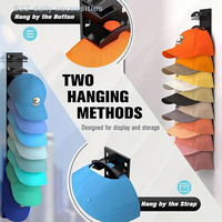 Wall Mounted Waterproof Display Stand Rustproof Hat Organizer Baseball Cap Storage Organizer Towel Rack Holder Closet Hanger Sto