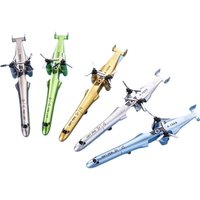 Creative Aircraft Airplane Gel Pen Fashion Rleaxing Deformation Toy Foldable Funny Helicopter Pen Children's Day gift