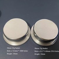 58mm Espresso Filter Basket 0.2mm*2200- 3000 High Density Hole Filter 22g Coffee Basket For Espresso Portafilter Coffee Machine