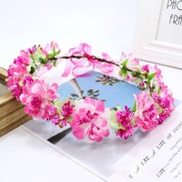 New Spring Bohemian bride Rose Crowns Wreath Beach Hawaii Floral Garland Romantic Faux Rose Wedding Wreaths New Flower Headband