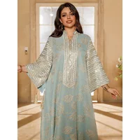 Eid Muslim Women Party Long Robe Dresses Embroidery Tassel Abayas Kaftan Arab Islam Ramadan Morocco Dubai Vestidos Jalabiya 2025