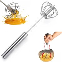10/12/14 Inch Stainless Steel Egg Beater Durable Semi-automatic Mixer Multifunctional Milk Frother Suitable for Kitchen Baking