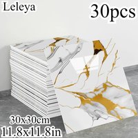 Simulated Thick Marble Tile Wall Sticker PVC Waterproof Self-adhesive Living Room Toilet Kitchen Home Floor Sticker