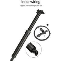 AliExpress Bicycle Wire Control Seatpost 34.9mm Aluminum Alloy Inner Wiring Lift Seat Tube Wire Control Bicycle Cycling Accessories