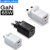 UGOURD PD 65W GaN Fast Charger Power Adapter With USB A and Type C Quick Charge UK EU US Plug For iPad MacBook Air Laptop iPhone