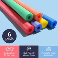 Pool Noodles Foam Tube Soft Foam Floating Hollow Colorful Exercise Aid Pool Noodles Tube for Aerobics Craft Projects Parties