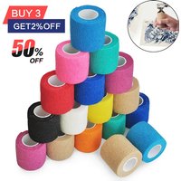 1/6/10/12/15Pcs Breathable Elastic Bandage Self-Adhesive Sport Protective Fixer Tape Medical Wrap Pet Bandage Flex Tape