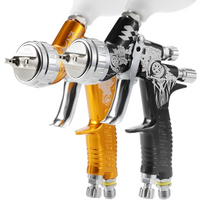 DEVIDISS GTE Pro TE20 Lite HVLP Spray Gun 1.3mm Nozzle - Perfect for All Automotive Paints, Professional Fine Finish Effect Gra