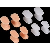 2Pcs I-shaped Toe Splitter Gel Toe Separator Corrector Straightener Soft Silicone Toe Protector Spacer Foot Care Tool