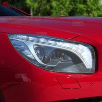 For Mercedes Benz SL Class R231 2013-2016 AMG Accessories 2 Pcs Car Headlight Protective Film Transparent Black TPU Sticker