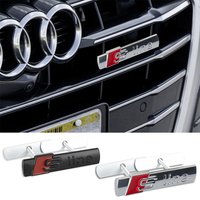 Car Front Grille Emblem Badge logo Cover Sticker auto Accessories For Audi Sline S7 A1 A3 A4 A5 A6 A7 Q3 Q5 Q7 B8 8P valve cap