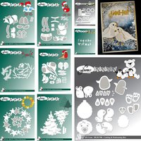 2025 New BY Lene Cutting Embossing Dies Merry Christmas Text Santa Claus Accessories Penguins Gnomes Elf DIY Scrapbooking Cards